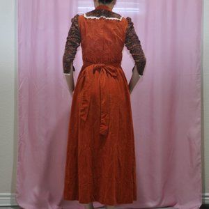 American Vintage | Dresses | 97s Vintage Rust Orange Prairie Dress ...